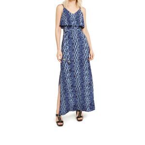 Michael Kors V-Neck Maxi blue Dress XS size